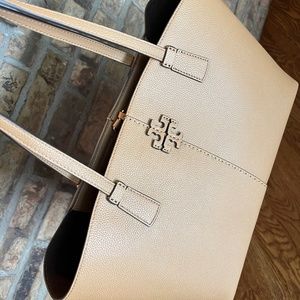 Tori Burch McGraw Tote in Tiramisu NWT